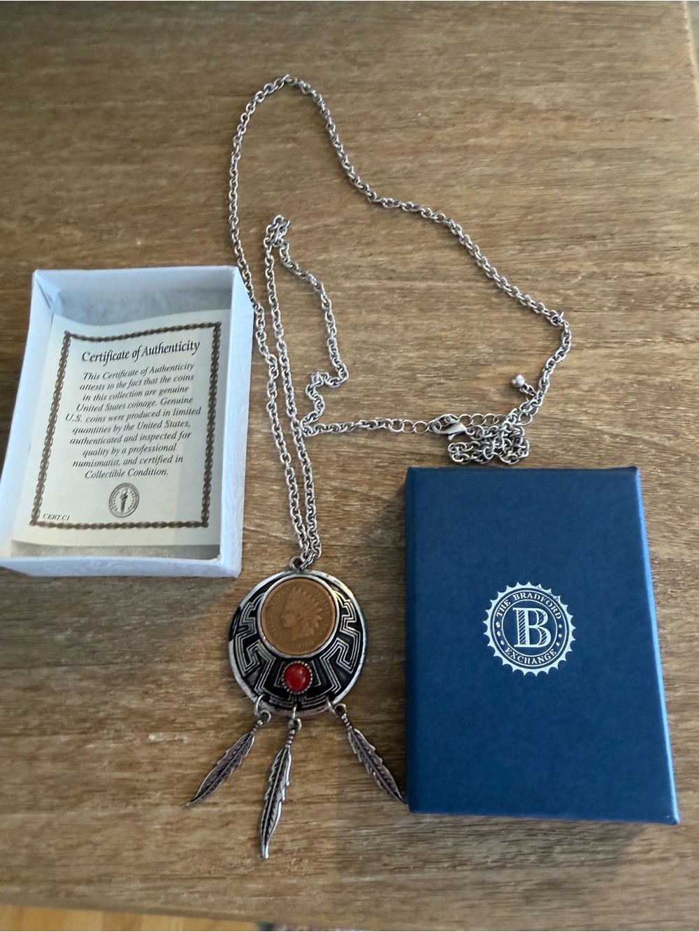 Bradford Exchange Genuine Indian Head Cent Dreamcatcher Necklace